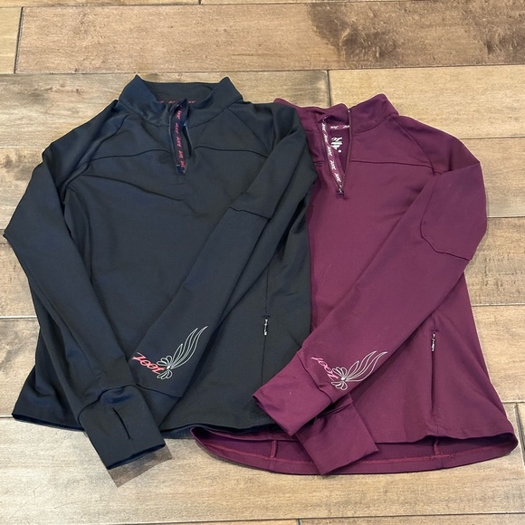 Zoot Tops - Black and Purple Quarter-Zip Tops